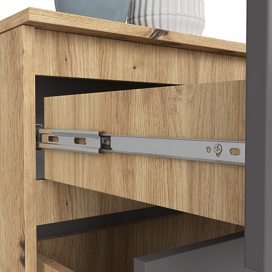 CHEST OF DRAWERS K160 4SZ CLP PK ARTISAN OAK / GRAY