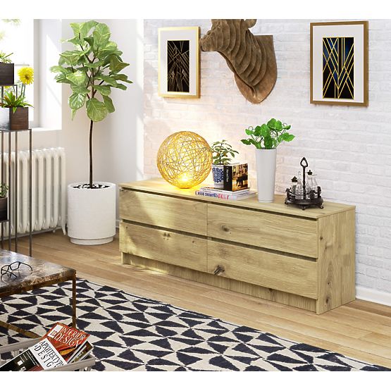 CHEST OF DRAWERS K160 4SZ CLP PK OAK ARTISAN