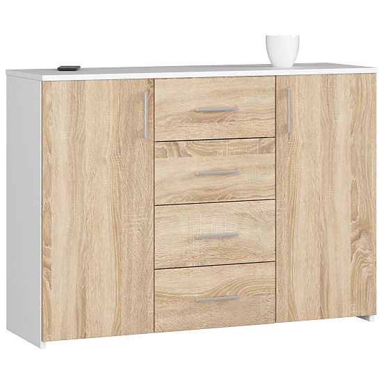 CHEST OF DRAWERS K45 PK WHITE / OAK SONOMA