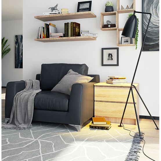 CHEST OF DRAWERS K60 2SZ CLP OAK SONOMA