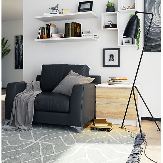 CHEST OF DRAWERS K60 2SZ CLP PK WHITE / SONOMA