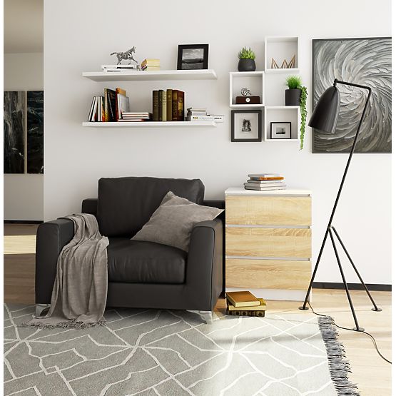 CHEST OF DRAWERS K60 3SZ CLP WHITE / SONOMA