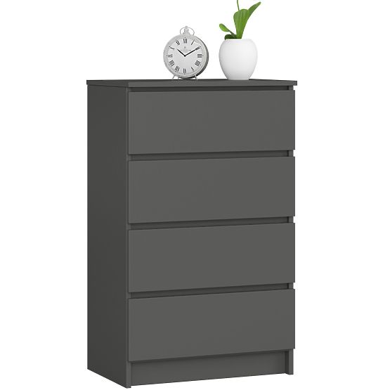 CHEST OF DRAWERS K60 4SZ CLP PK GRAPHITE GRAY