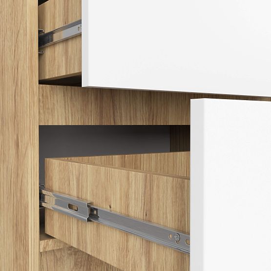 CHEST OF DRAWERS K60 5SZ CLP PK OAK ARTISAN / WHITE