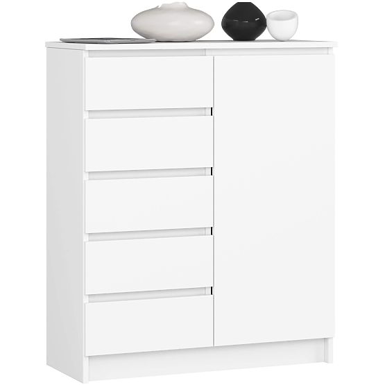 CHEST OF DRAWERS K80 1D 5SZ PK WHITE