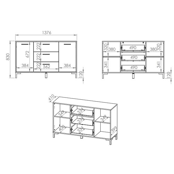 Chest of drawers Nevio - artisan oak