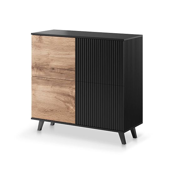 Chest of Drawers RANDOM KM-2 - Wotan Oak/Black