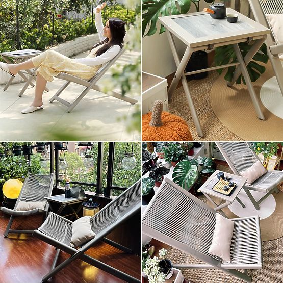 CHILL SAND Patio Furniture Set: Loungers and Table