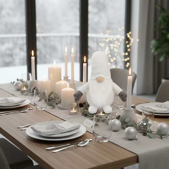 Christmas Gnome 35cm YX045 White