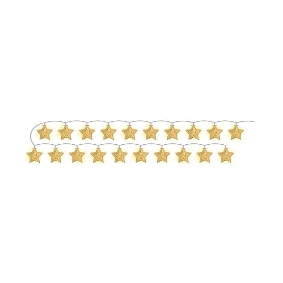 Christmas Lights Garland LED Golden Stars 391020