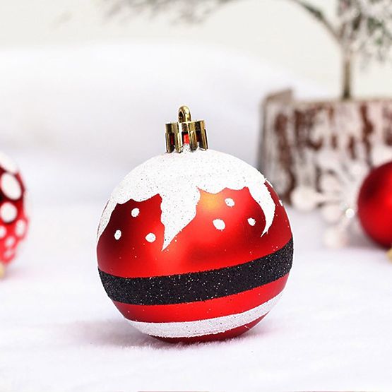 CHRISTMAS ORNAMENTS RED AND WHITE 78PCS SYSD1688-113
