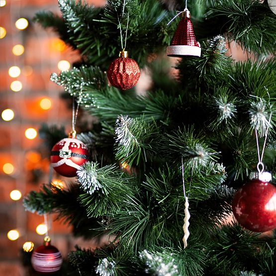 CHRISTMAS ORNAMENTS RED AND WHITE 78PCS SYSD1688-113