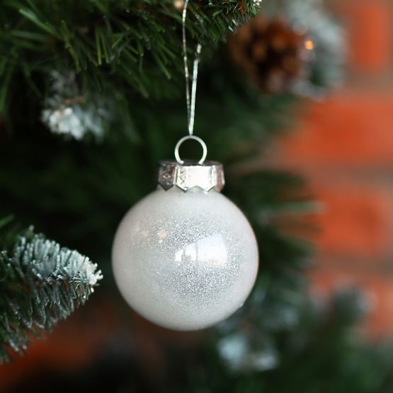 Christmas Ornaments White 30pcs sysd1688-057