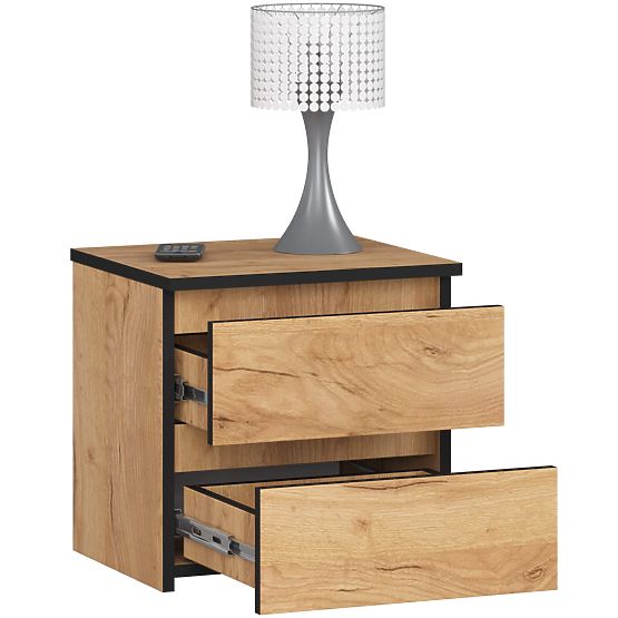 CL2 2SZ CLP PK CRAFT OAK CHEST OF DRAWERS