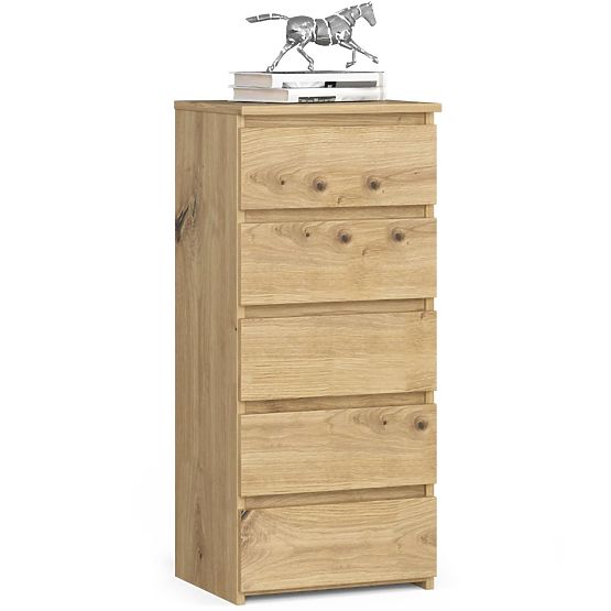 CL5 PK ARTISAN OAK CHEST OF DRAWERS
