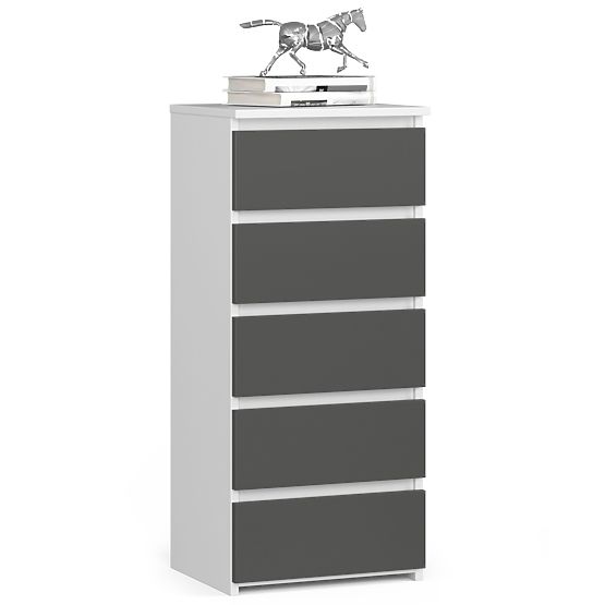 CL5 PK WHITE / GRAY CHEST OF DRAWERS
