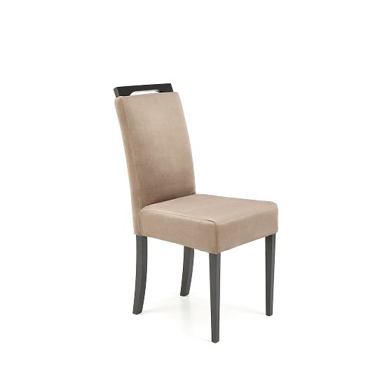 CLARION 2 Chair Black / Upholstery: MONOLITH 09 (Dark Brown) (1p=2pcs)