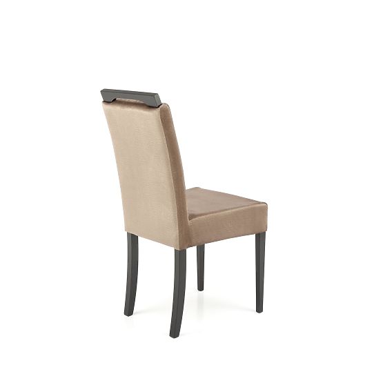 CLARION 2 Chair Black / Upholstery: MONOLITH 09 (Dark Brown) (1p=2pcs)