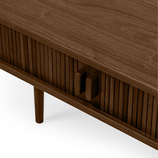 Clemente Desk with Slats, Walnut