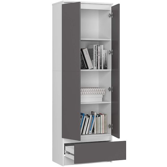 CLOSED SHELF R60 2D 1SZ CLP PK WHITE / GRAY