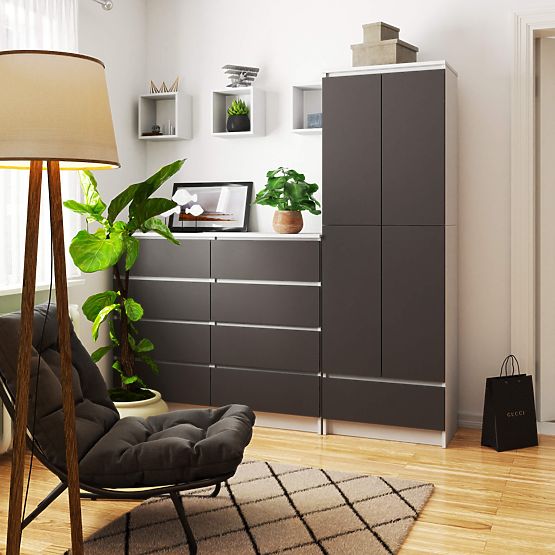 CLOSED SHELF R60 2D 1SZ CLP PK WHITE / GRAY