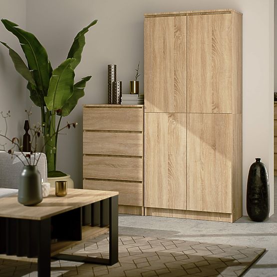 CLOSED SHELF R80 2D 8P CLP OAK SONOMA