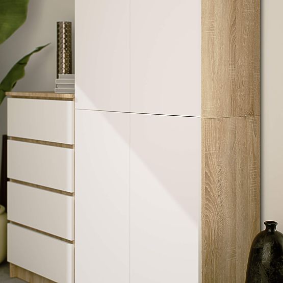 CLOSED SHELF R80 2D 8P CLP OAK SONOMA / WHITE