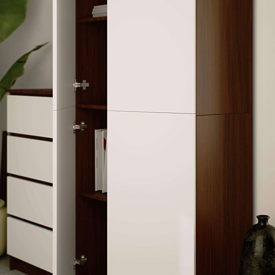 CLOSED SHELF R80 2D 8P CLP WENGE / WHITE