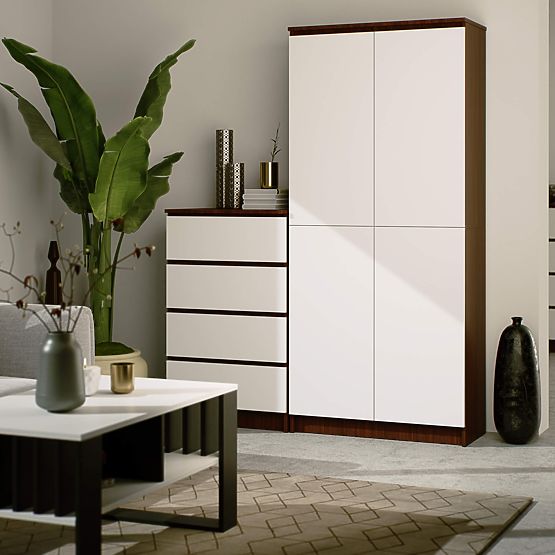 CLOSED SHELF R80 2D 8P CLP WENGE / WHITE