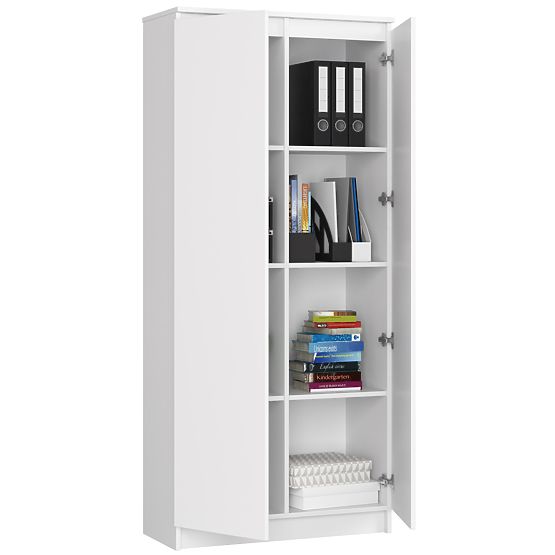 CLOSED SHELF R80 2D 8P CLP WHITE