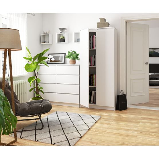 CLOSED SHELF R80 2D 8P CLP WHITE