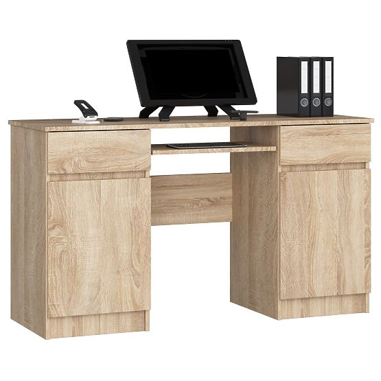 CLP A5 2D 2SZ PK Writing Desk in Sonoma Oak