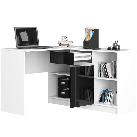 CLP B-17 SET COMMODE + DESK PK BLACK GLOSS