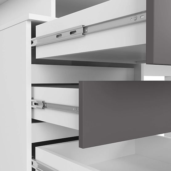 CLP WRITING DESK 135cm PK WHITE / GRAY