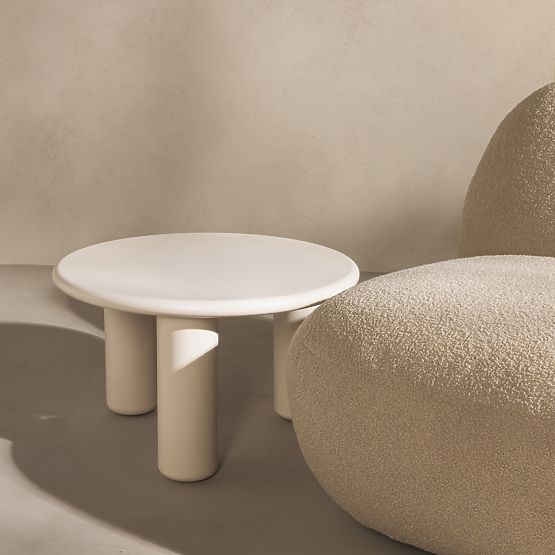 Coffee Table Blair 60 cm, Cream, Matte