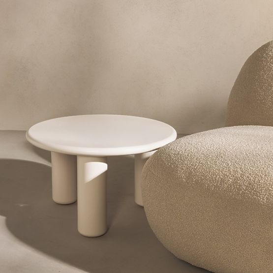 Coffee Table Blair 60 cm, Cream, Matte