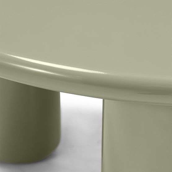 Coffee Table Blair 80 cm, Olive, Glossy