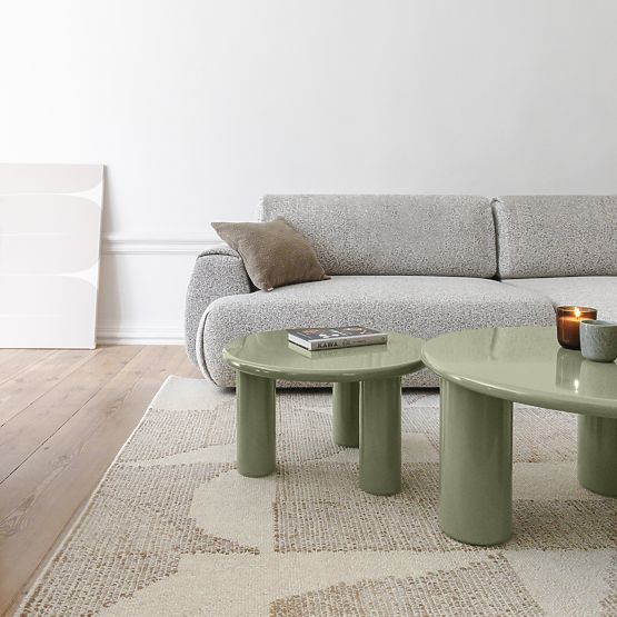 Coffee Table Blair 80 cm, Olive, Glossy