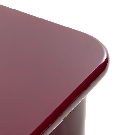 Coffee Table Cherry 70 cm, Burgundy/Cherry, Glossy