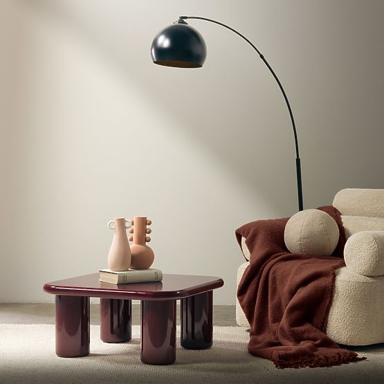 Coffee Table Cherry 70 cm, Burgundy/Cherry, Glossy