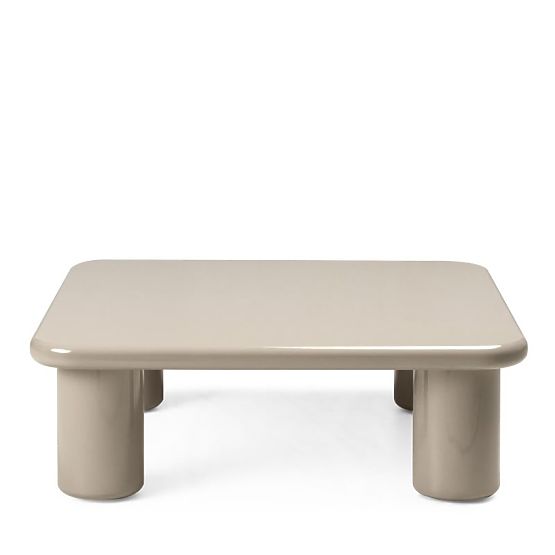 Coffee Table Cherry 90 cm, Dark Beige, Glossy
