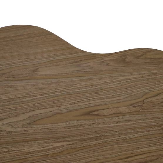 Coffee Table Cosmo 90 cm, Walnut, Rounded Shape