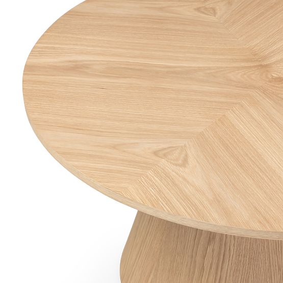 Coffee Table Dalarna, 90 cm, Round, Natural Oak Veneer