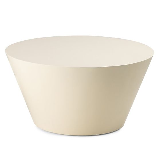 Coffee Table Eclipso, 60 cm, Cream White, Glossy