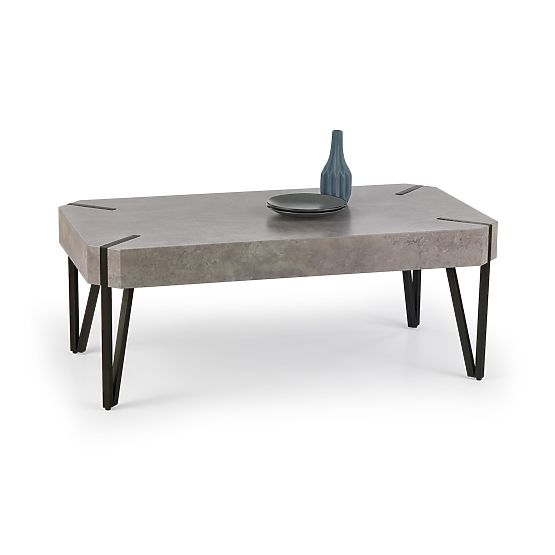Coffee Table EMILY Concrete/Black (1p=1pc)