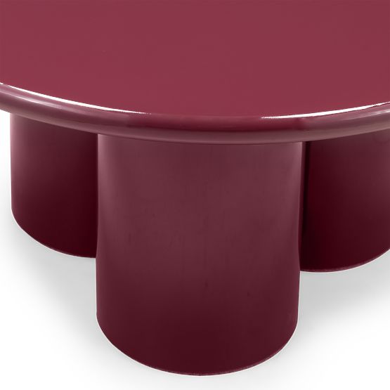 Coffee Table Everett 80 cm, Burgundy, Glossy