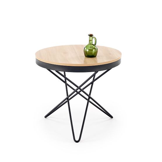 Coffee Table LEILA, Natural/Black (1p=1pc)