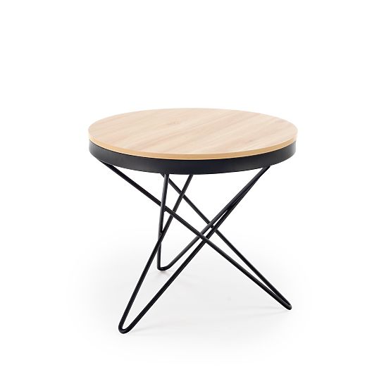 Coffee Table LEILA, Natural/Black (1p=1pc)