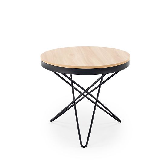 Coffee Table LEILA, Natural/Black (1p=1pc)