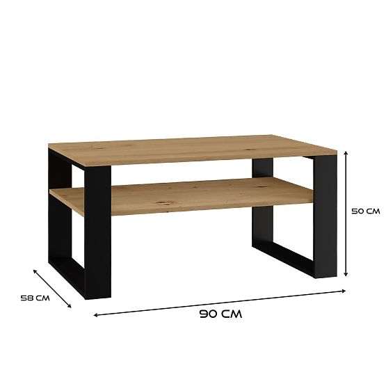 Coffee Table Modern 1P ARTISAN BLACK